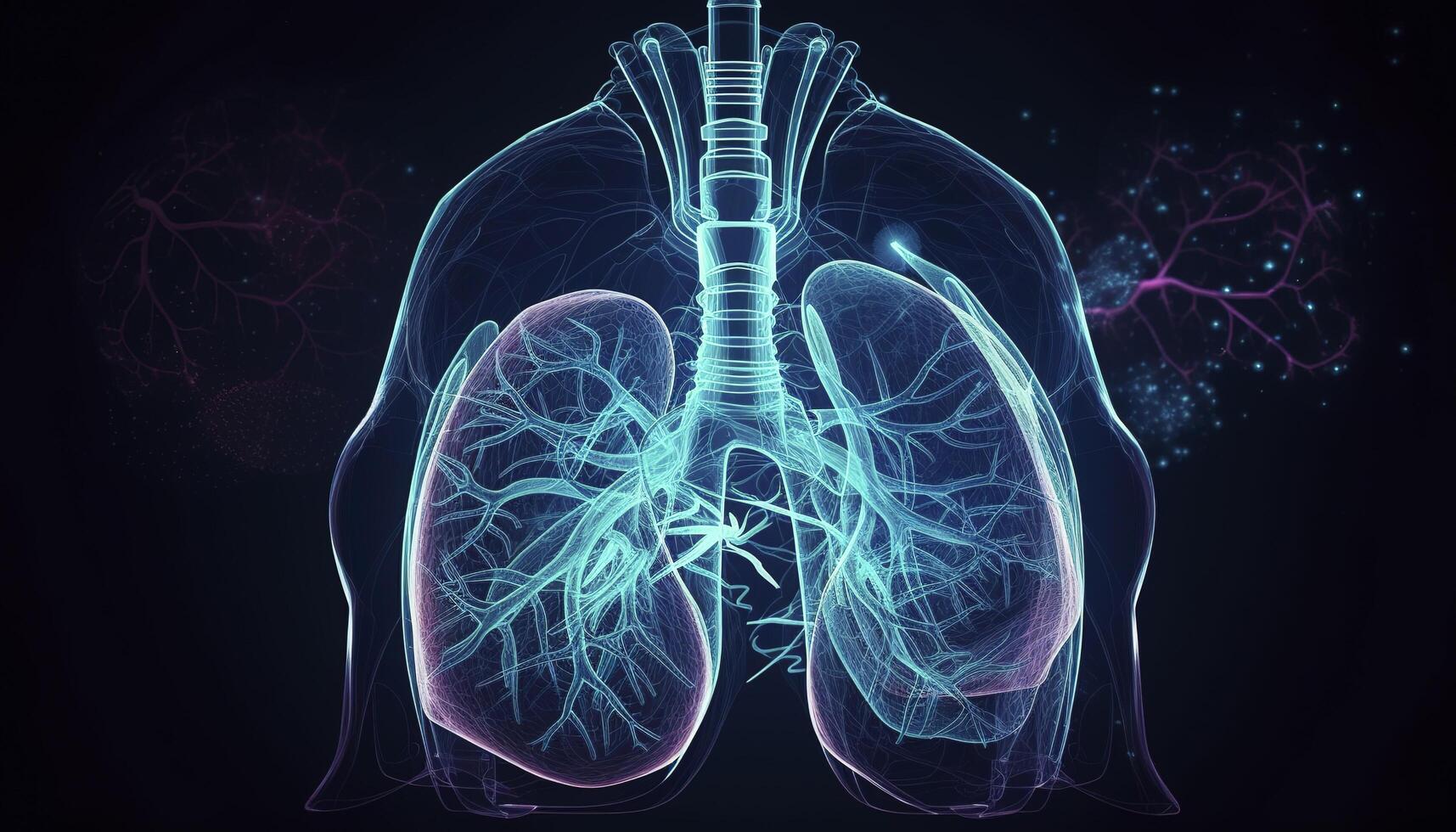 Smoky lungs of a smoker on a dark background isolate medical concept 3d illustration photo
