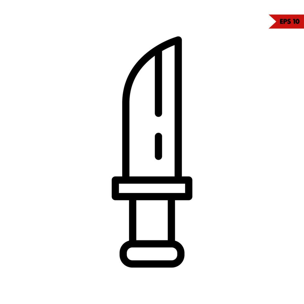 icono de línea de cuchillo vector