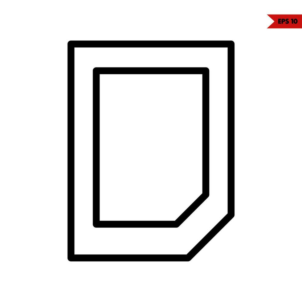memory card line vector