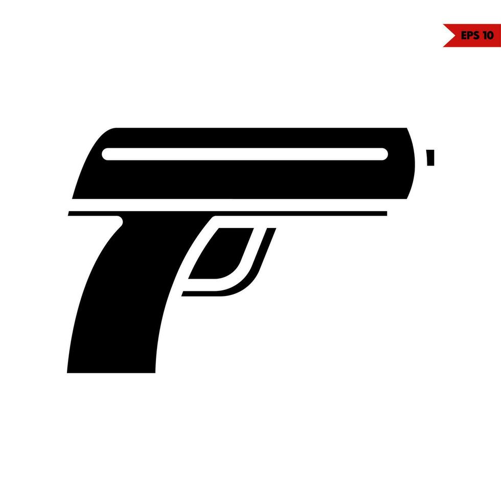 icono de glifo de pistola vector