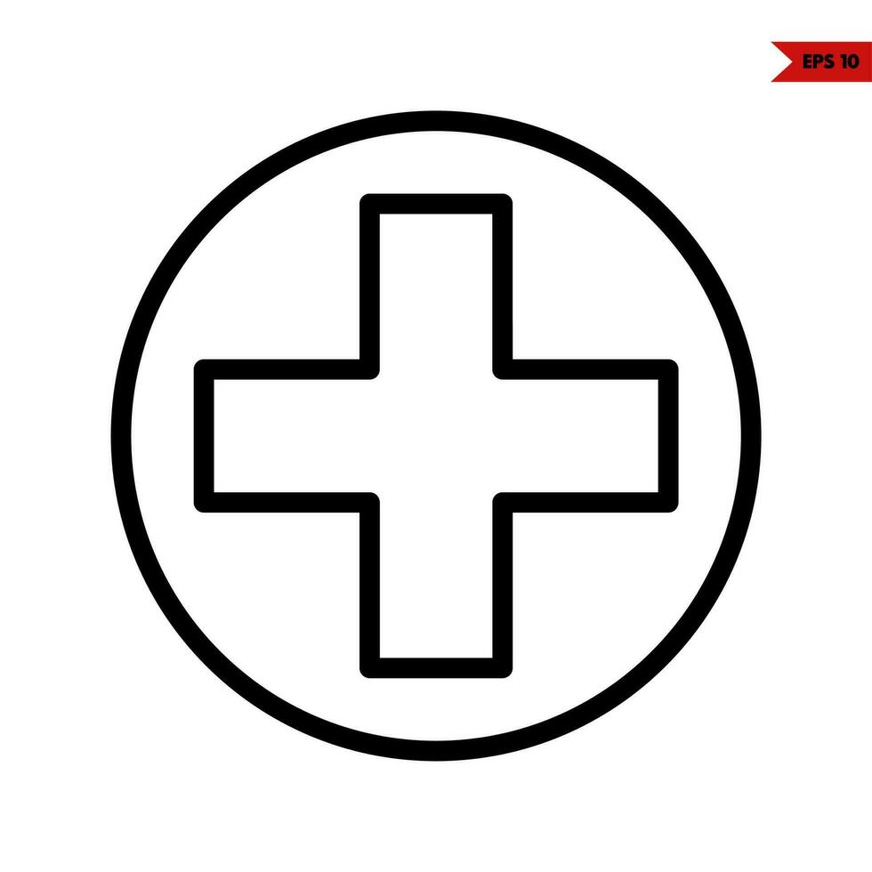 medicine in button line icon vector