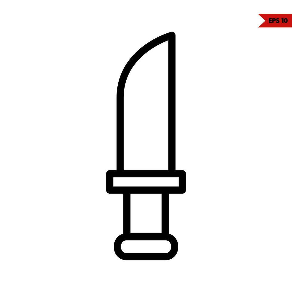 icono de línea de cuchillo vector