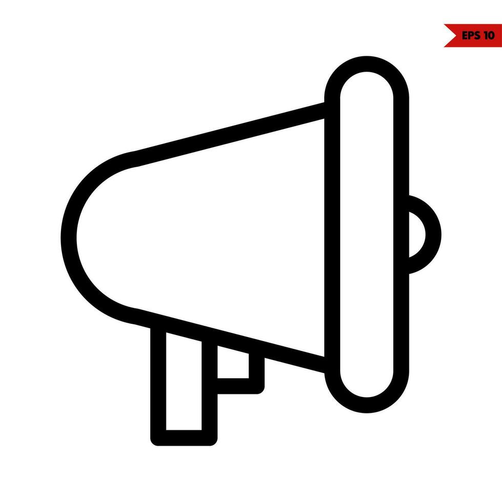 megaphone line icon vector