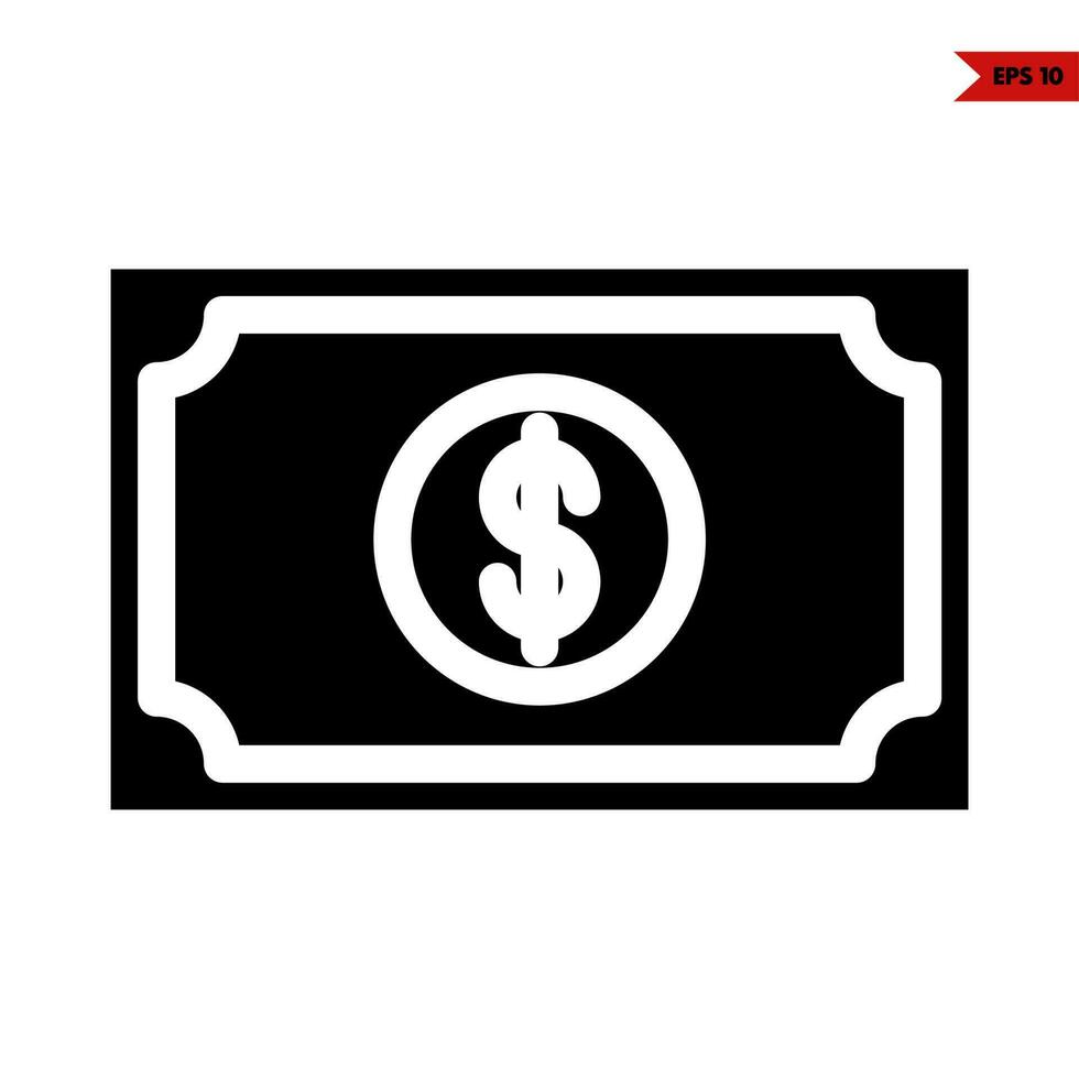 money glyph icon vector