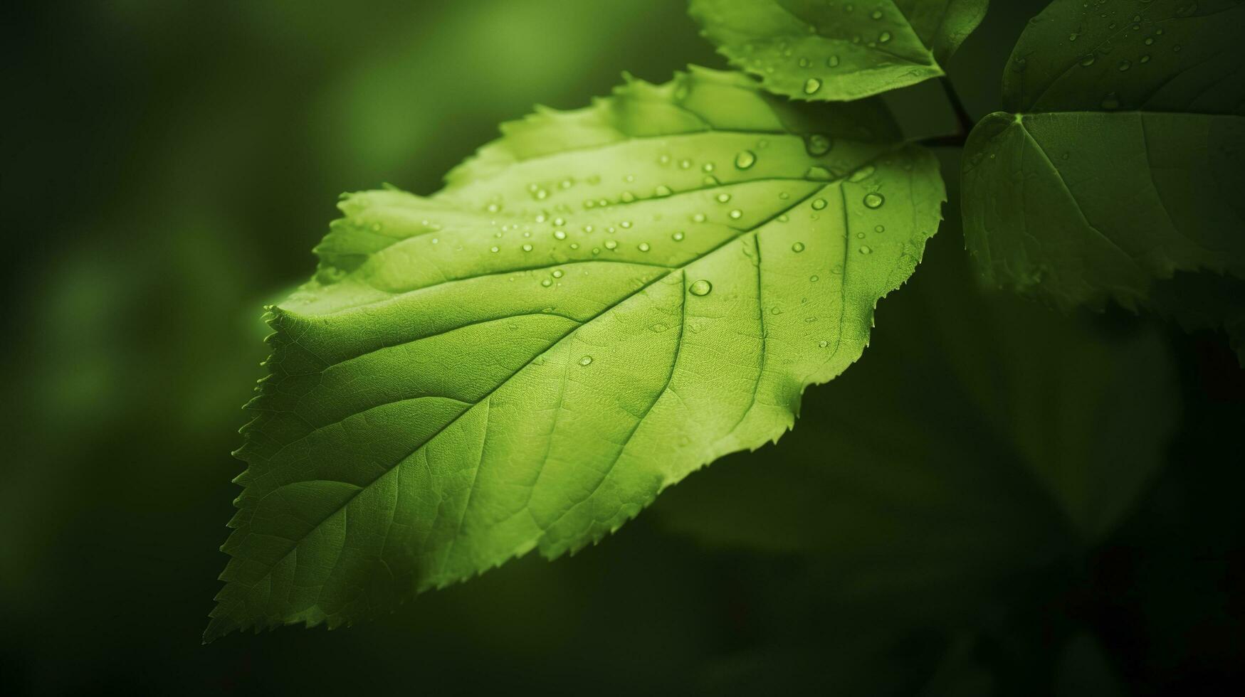 Environment Earth Day In Natural green leaves and plants used as spring background cover page greenery environment ecology wallpaper, concept eco earth day. Saving the environment, generate ai photo