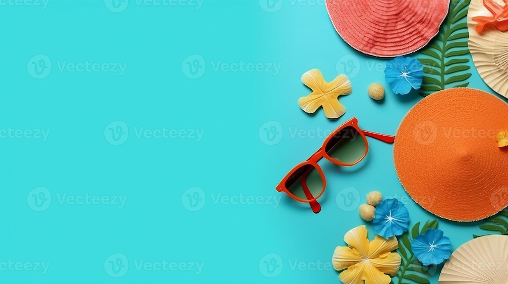 Summer mockup background. Illustration photo
