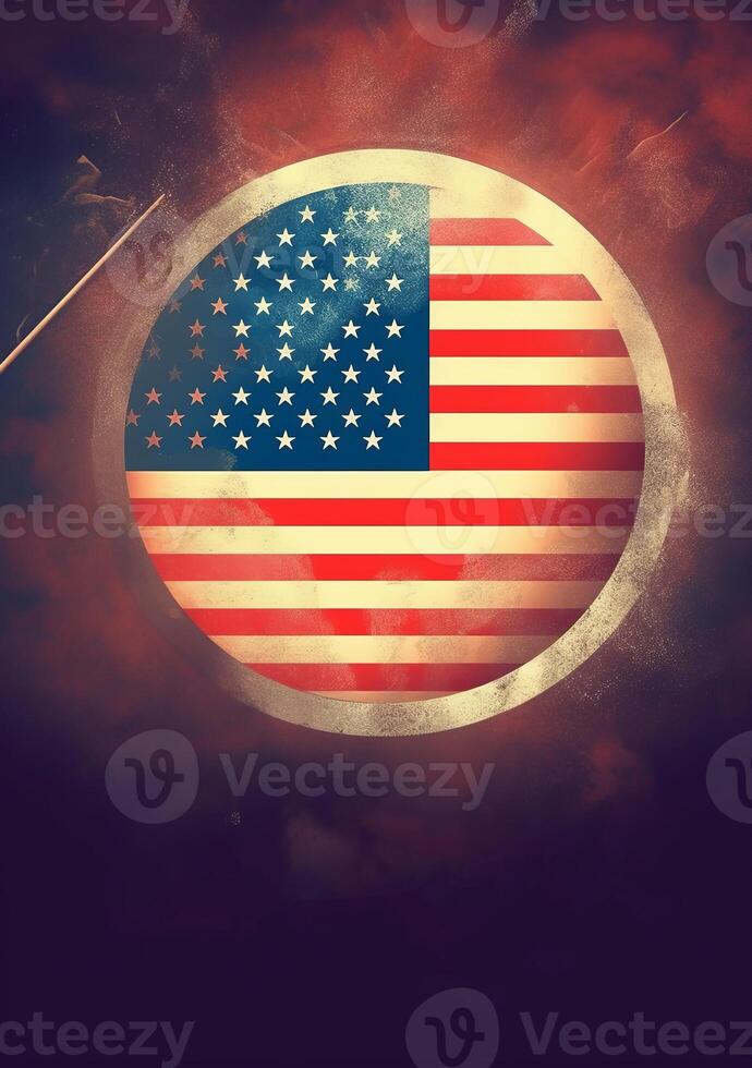 Poster for USA holiday background. Illustration photo