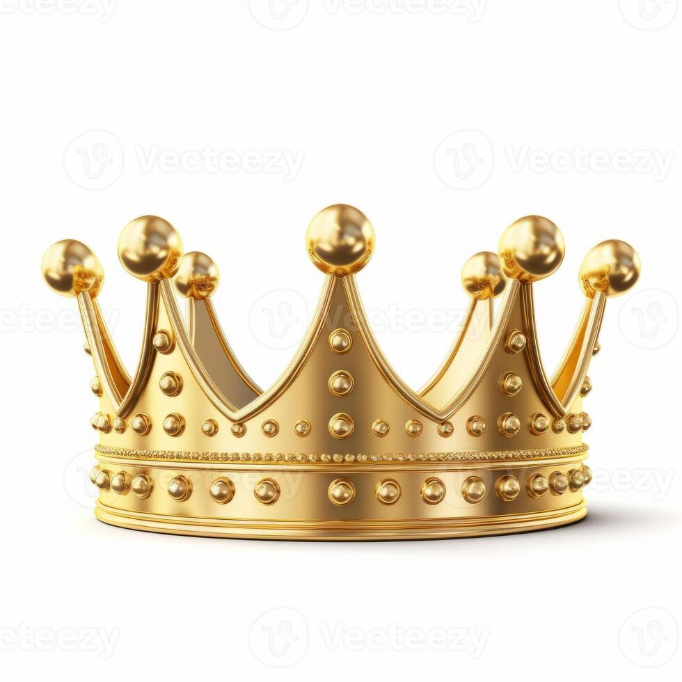 Golden crown isolated. Illustration photo