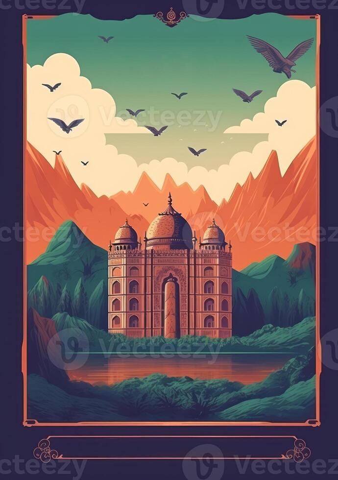 Poster for Indian Independence Day. Illustration photo