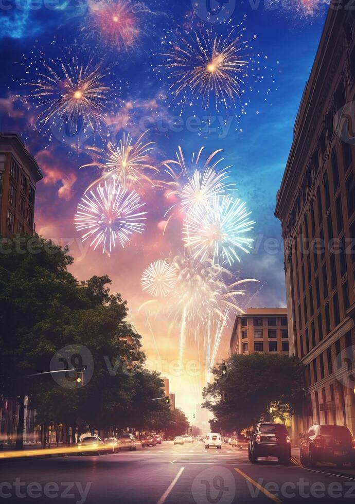 Poster for USA holiday background. Illustration photo
