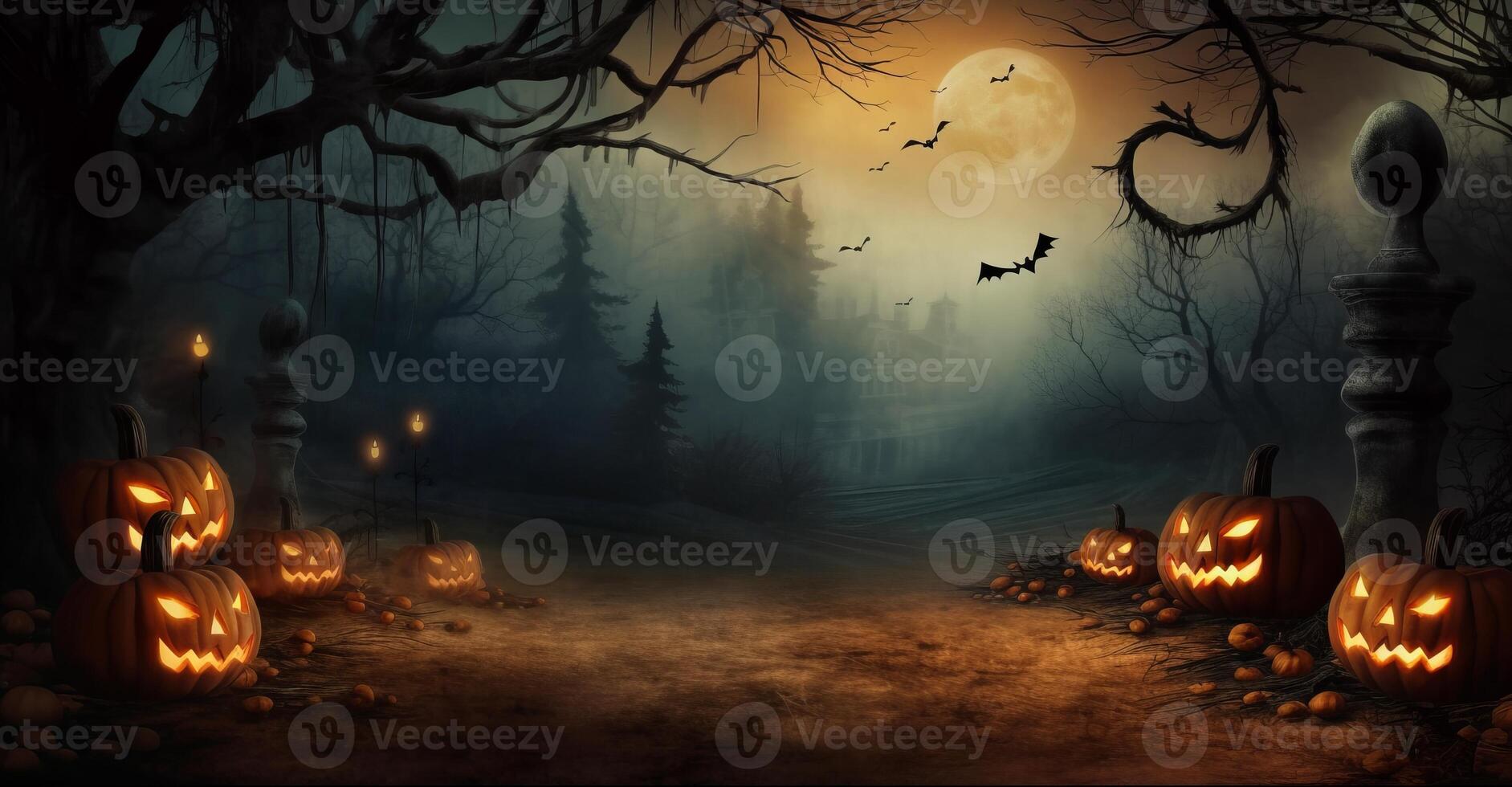 Halloween Spooky Background. Illustration photo