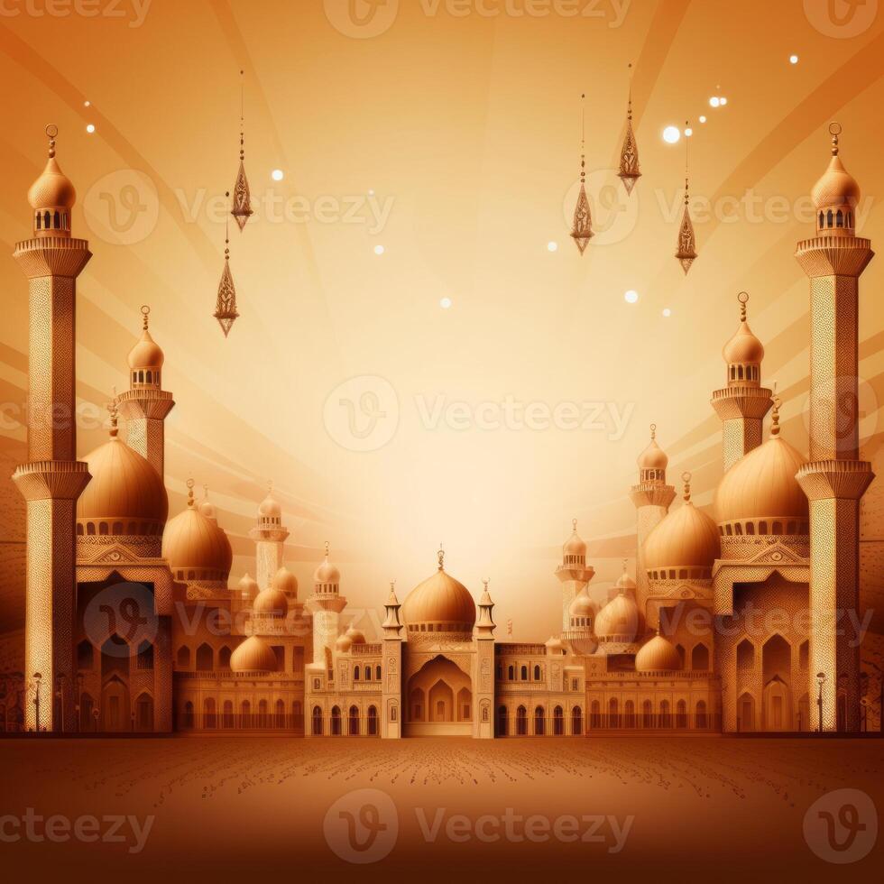 Islamic holiday background. Illustration photo