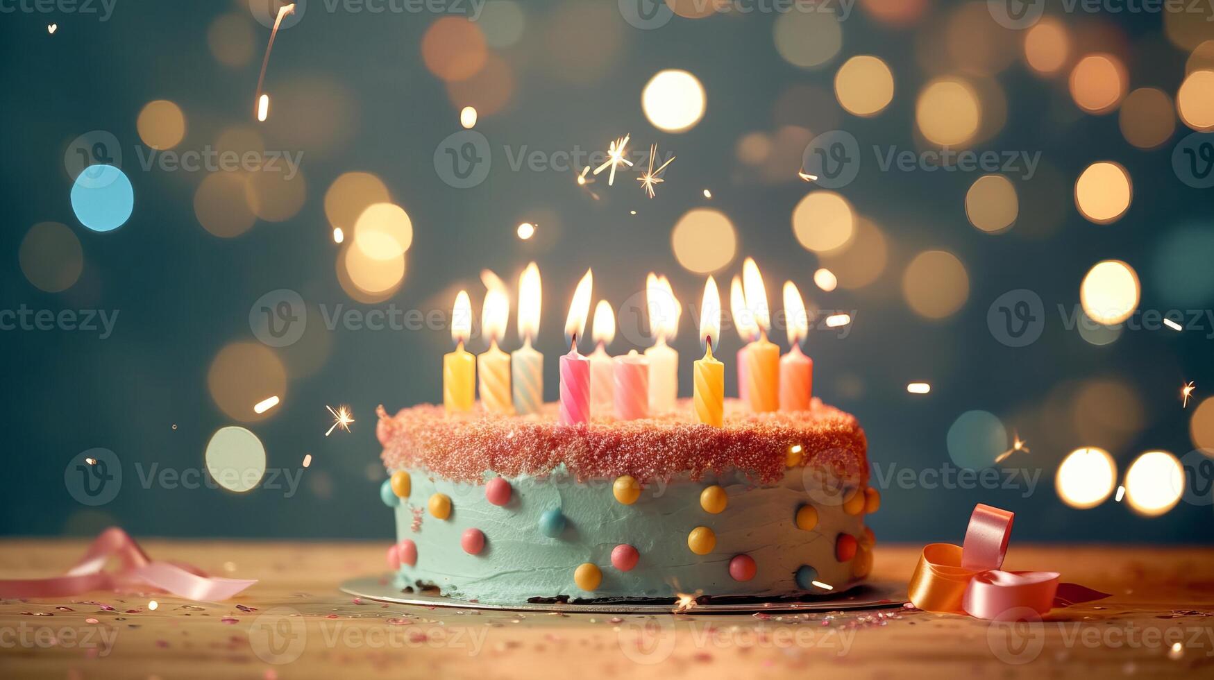 Birthday cake background. Illustration photo