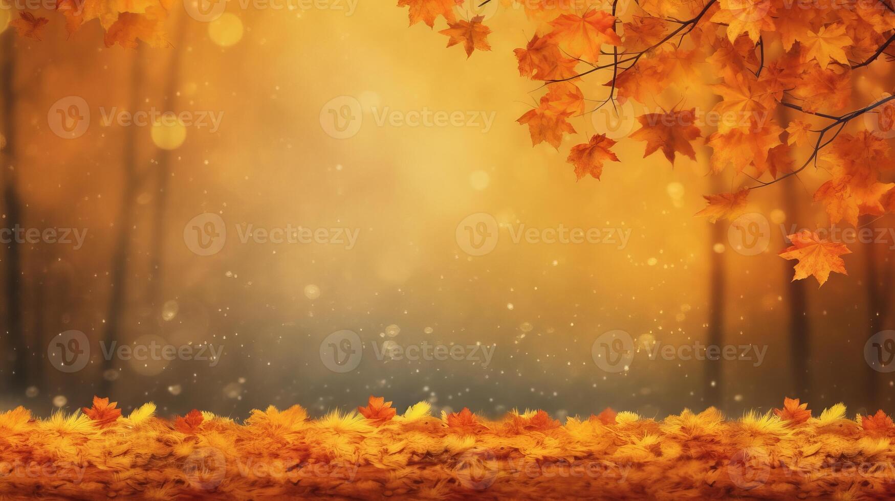 Autumn falling leaves background. Illustration photo