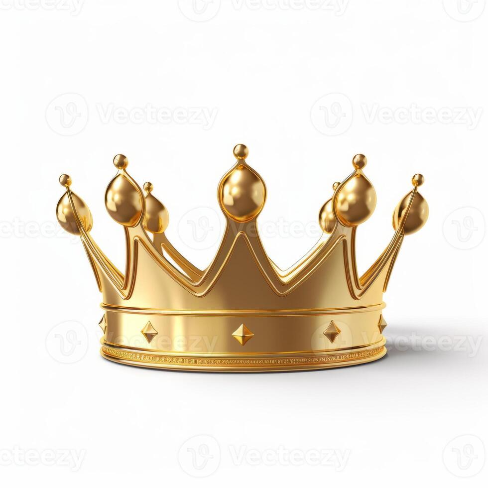 Golden crown isolated. Illustration photo
