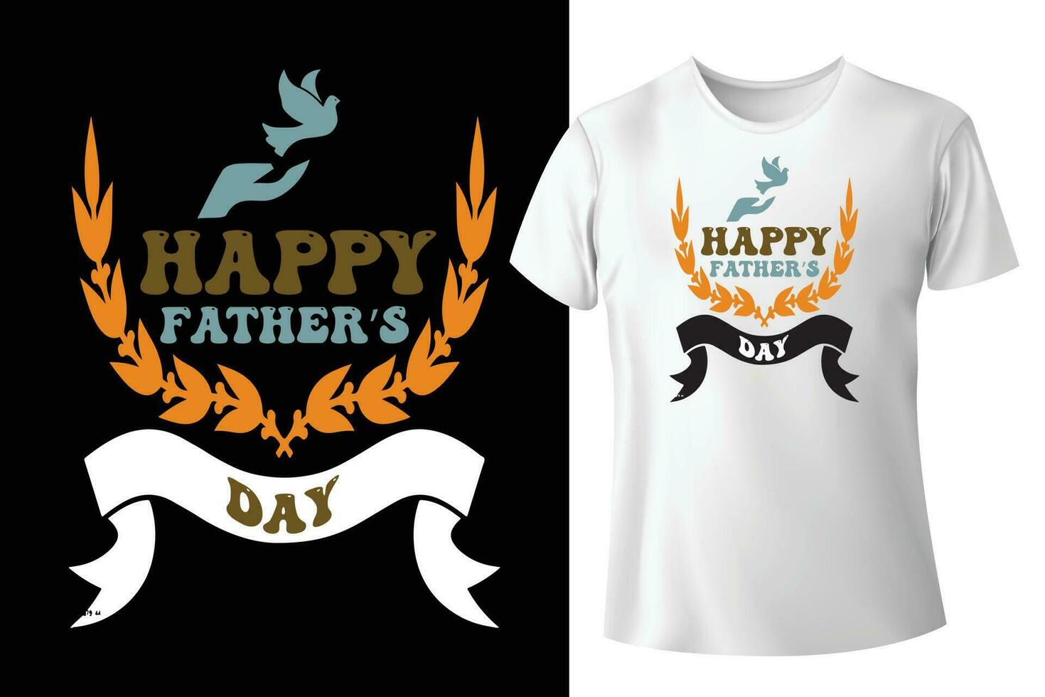 Best wavy groovy retro typography father's t shirt design vector