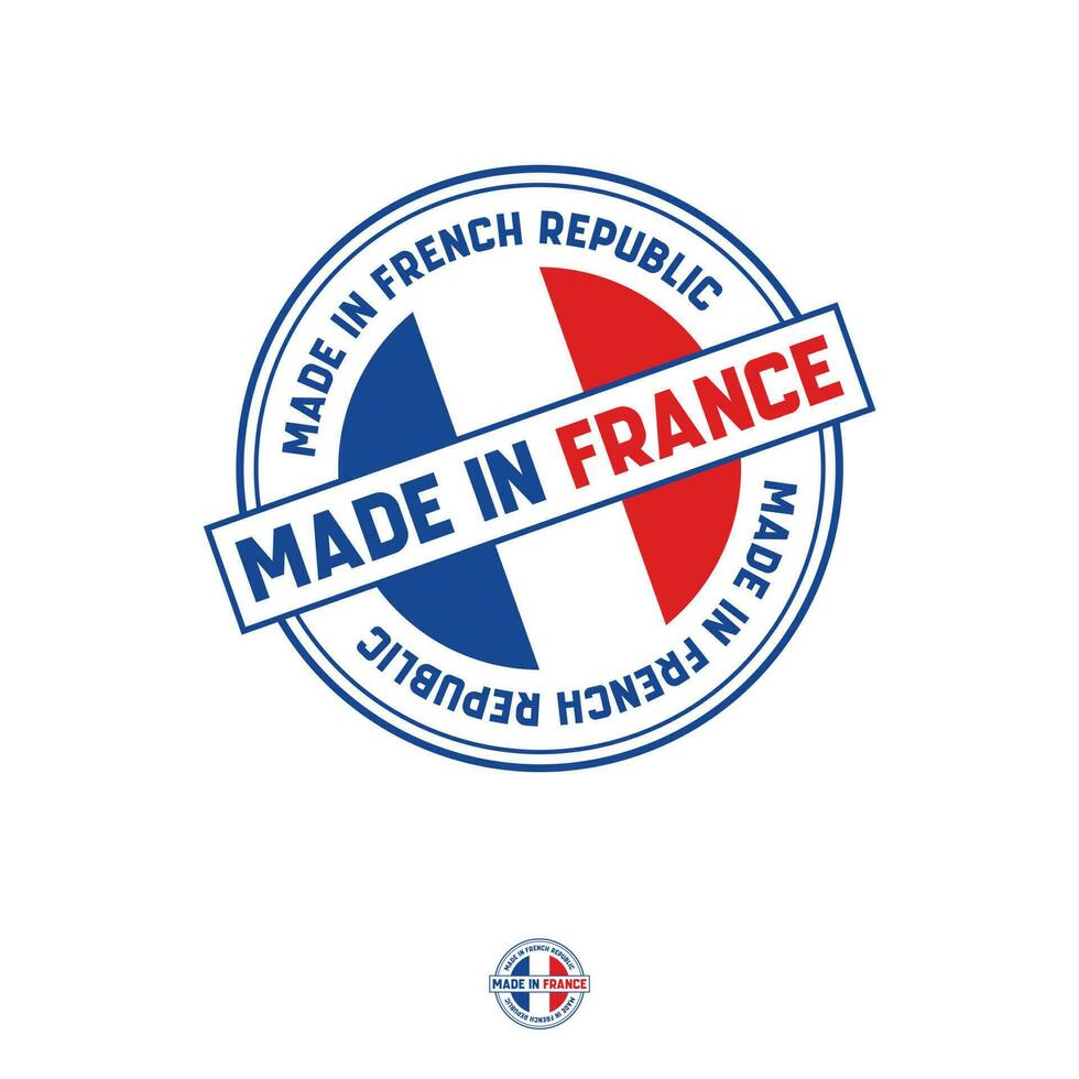 Made In France stamp sticker vector design