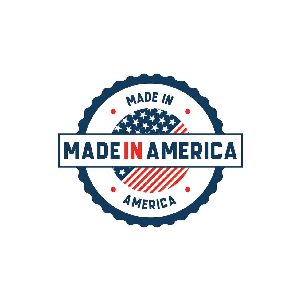 Made in America stamp badge vector design