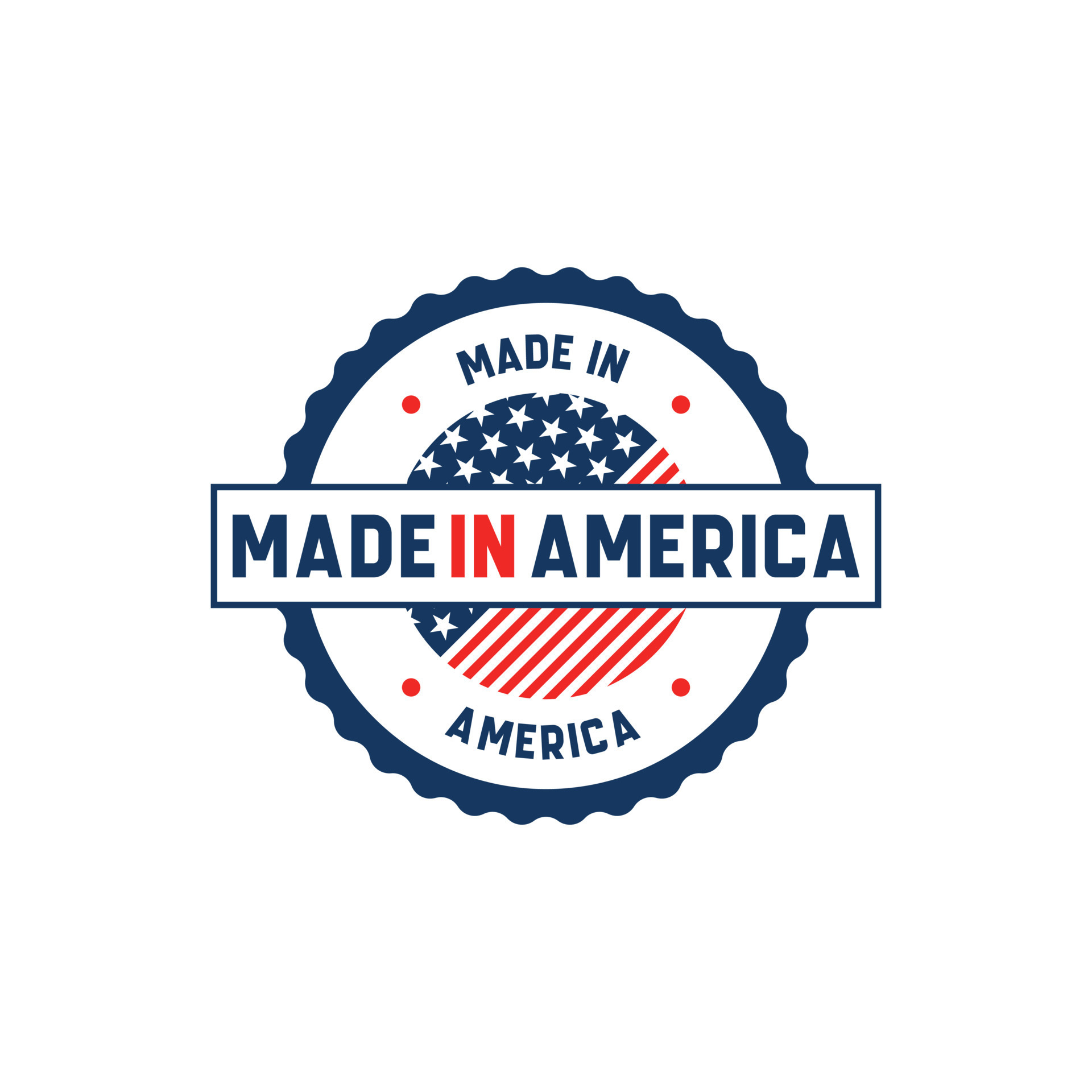 Made in America stamp badge vector design 24450132 Vector Art at Vecteezy