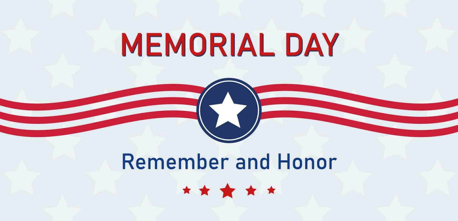 Memorial Day in the USA. National symbols of the USA flag. Happy Memorial Day. Banner on the theme of Memorial Day vector