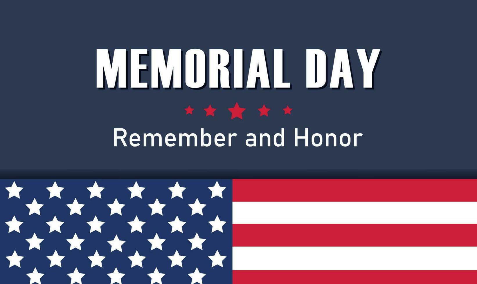 Memorial Day in the USA. National symbols of the USA flag. Happy Memorial Day. Vector banner