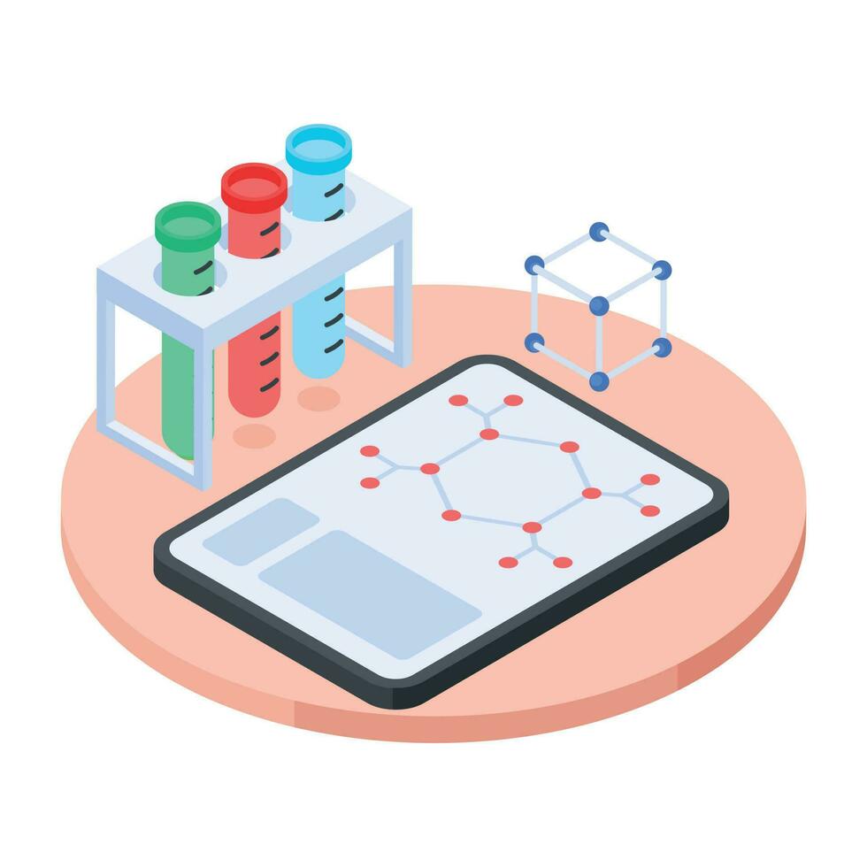 An isometric icon of online learning vector
