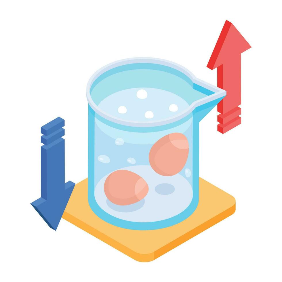 Isometric icon of lab experiment vector