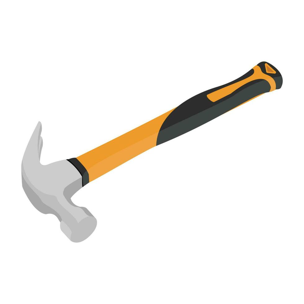 A hand tool for carpentry and construction, hammer vector