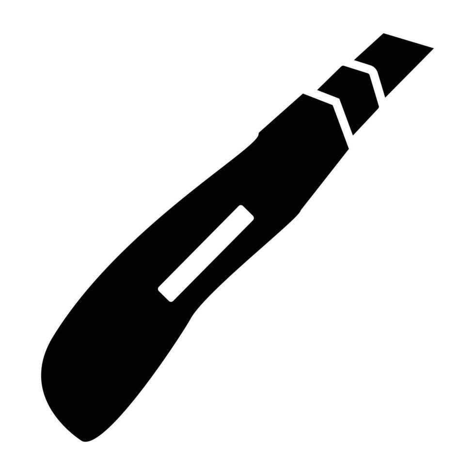 espada en un Mano poseedor ofrecimiento gráfico para papel cortador vector