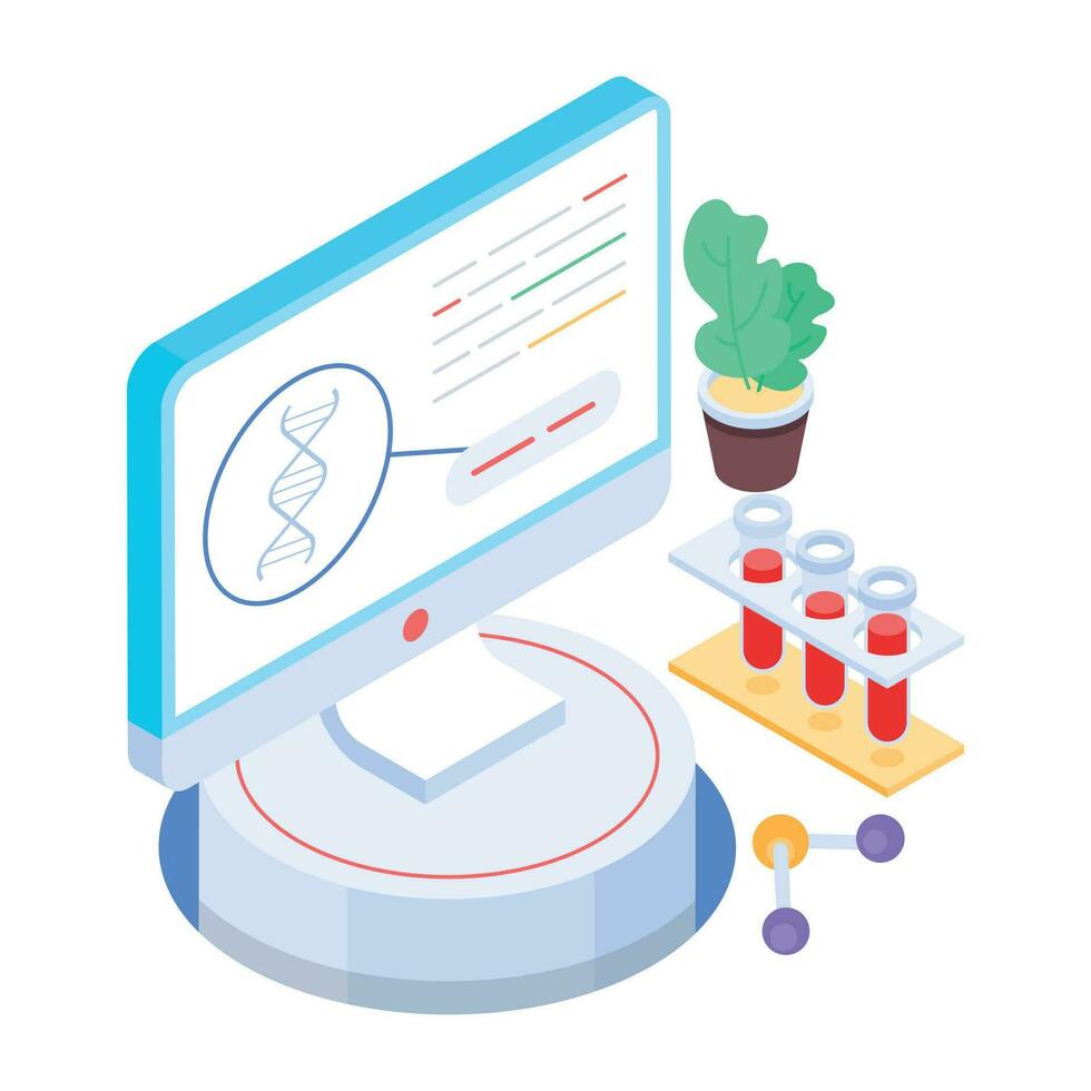 An isometric icon of online learning vector