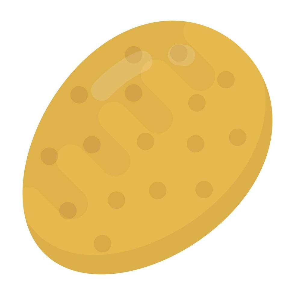 Oval shaped vegetable with dots on the edge, it is potato vector
