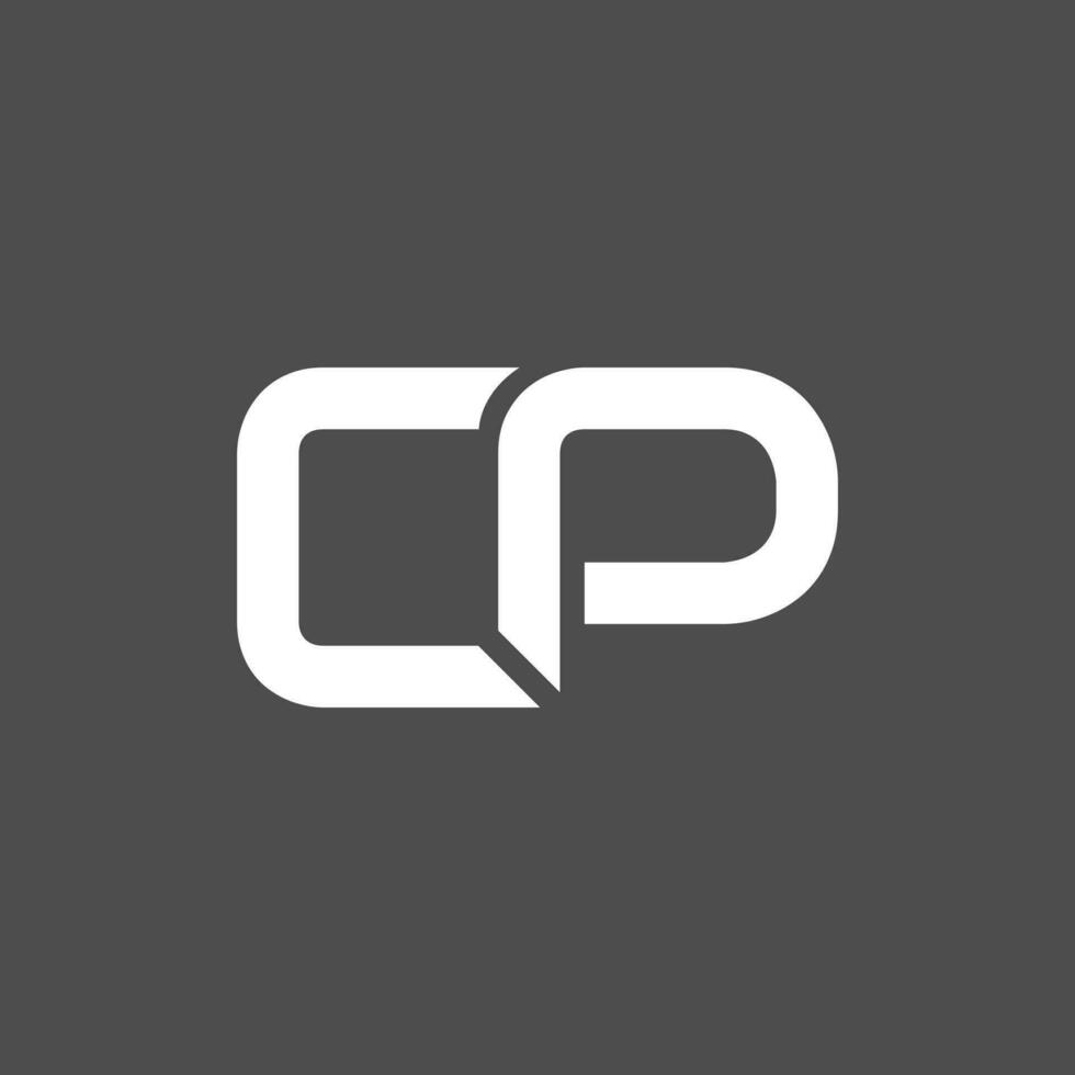 cp inicial letra logo diseño vector