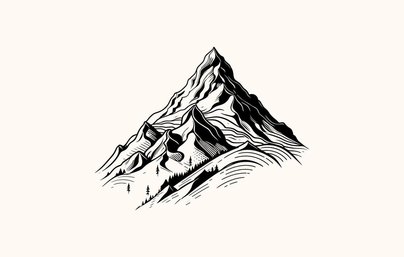 Mountain Silhouette VectormMountain vector,Mountain illustration vector