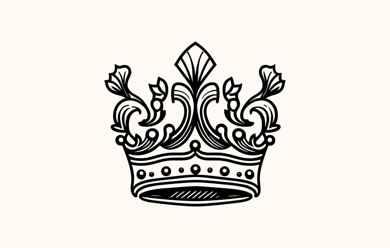 Crown icon, Crown silhouette vector
