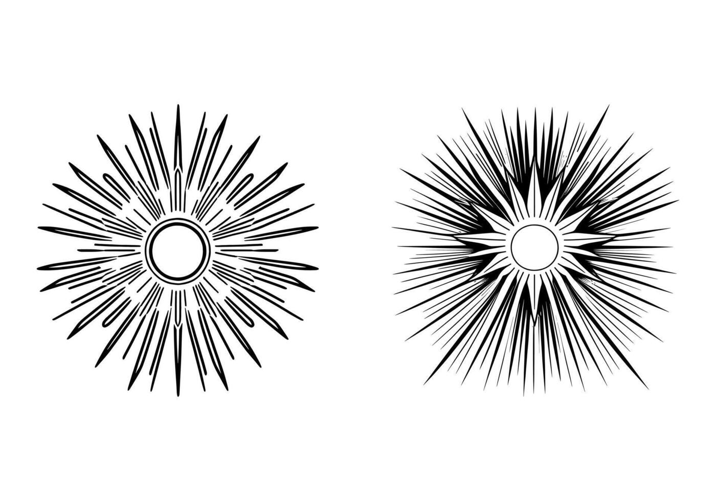 Sun ray Icon vector
