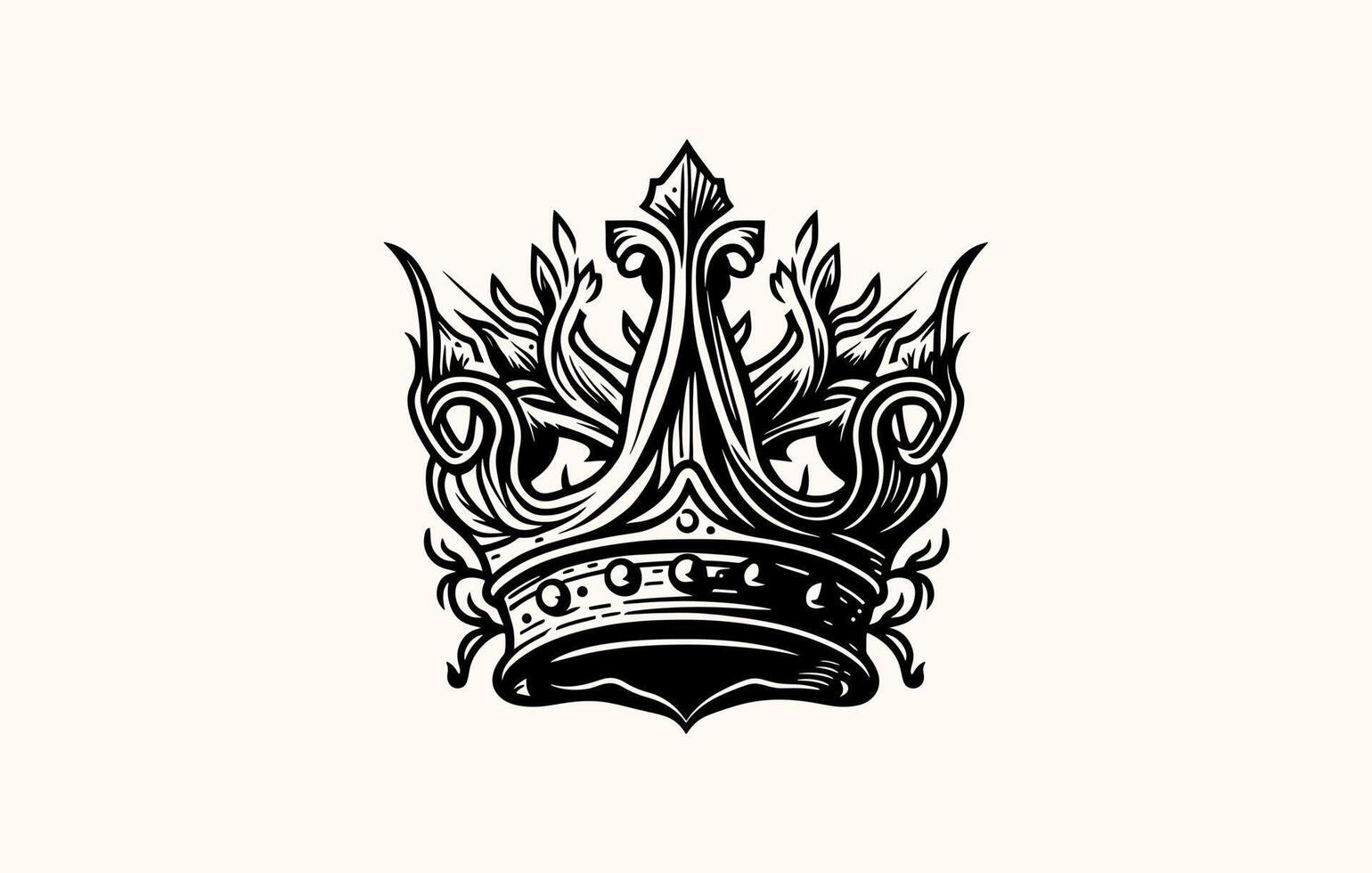 Crown icon, Crown silhouette vector