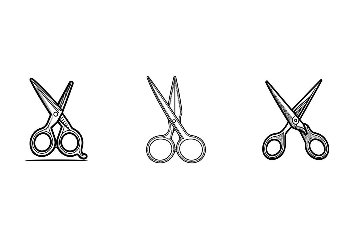Scissor Icon line art vector