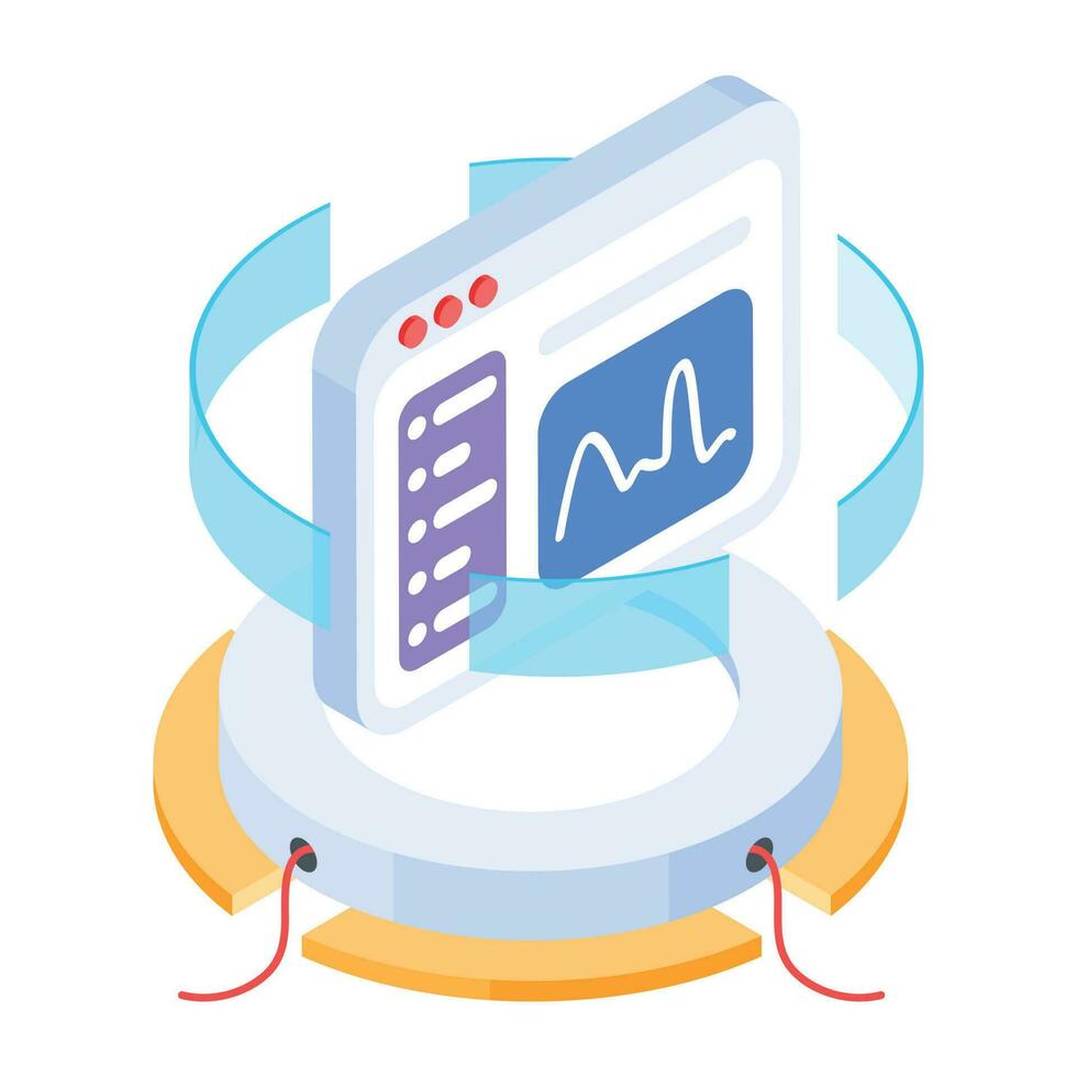 Trendy isometric icon of media storage vector