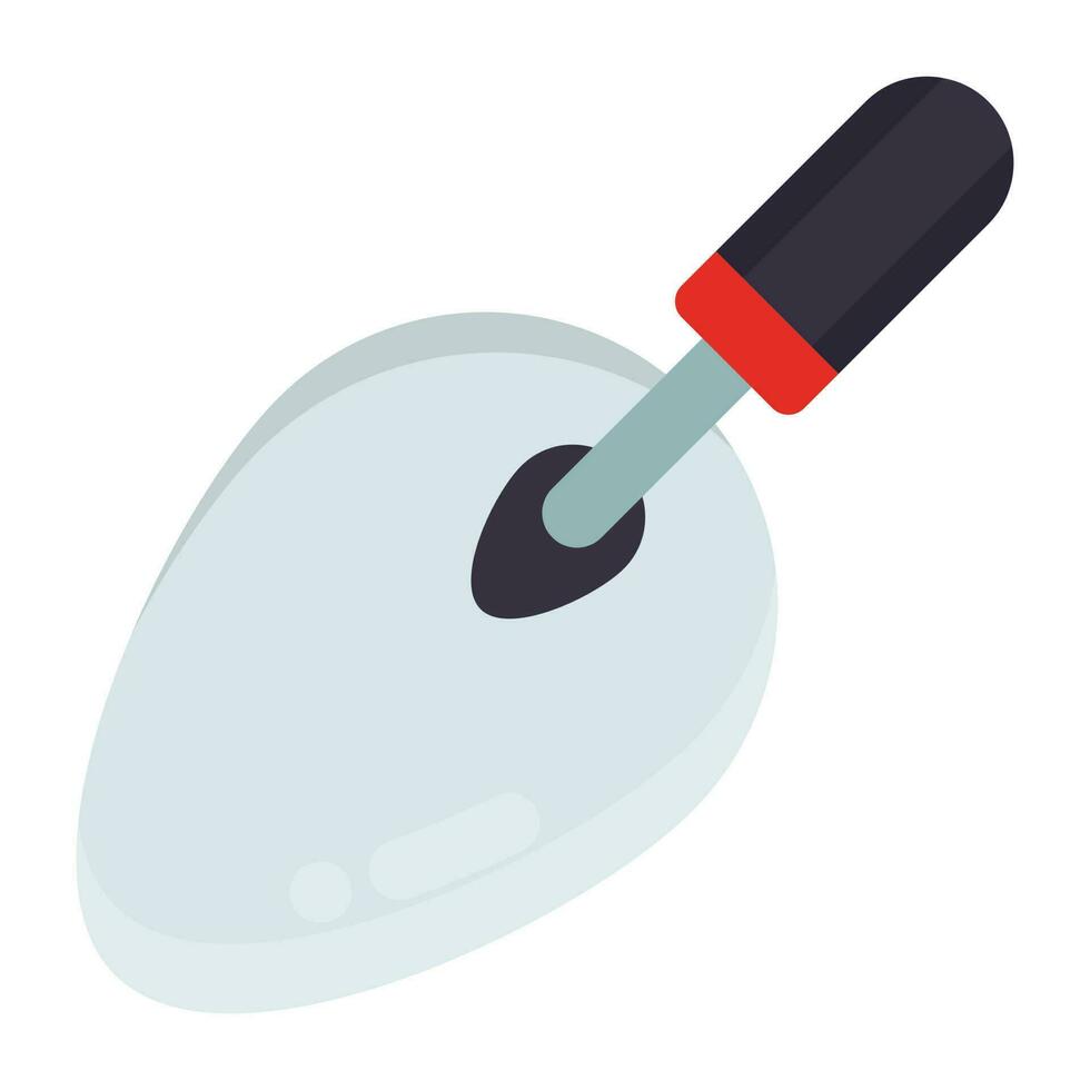 A flat spoon with handle to grip representing cake spatula vector