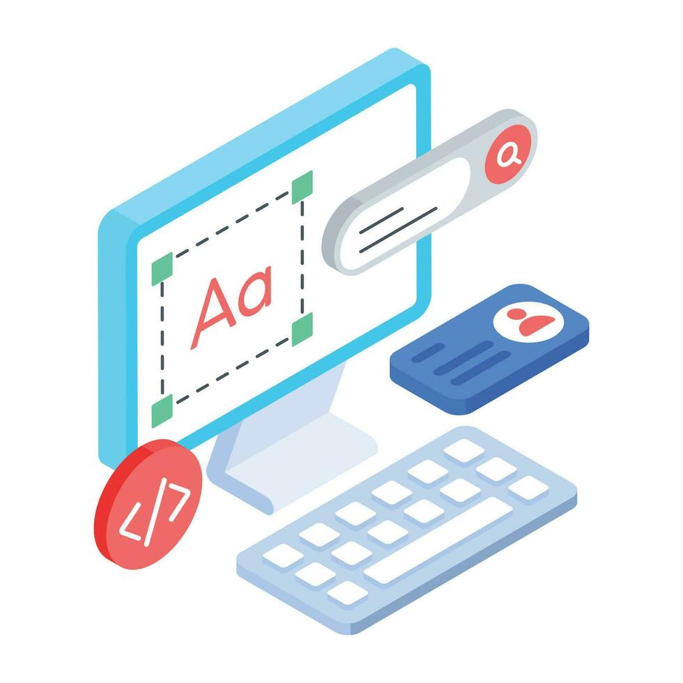 Trendy isometric icon of media storage vector
