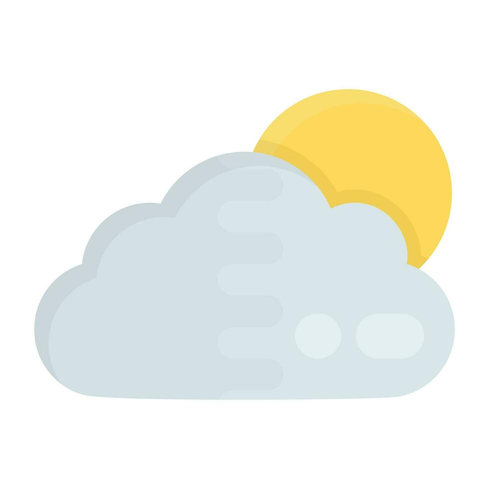 Sun shining behind a white flock denoting creativity of cloudy atmosphere vector