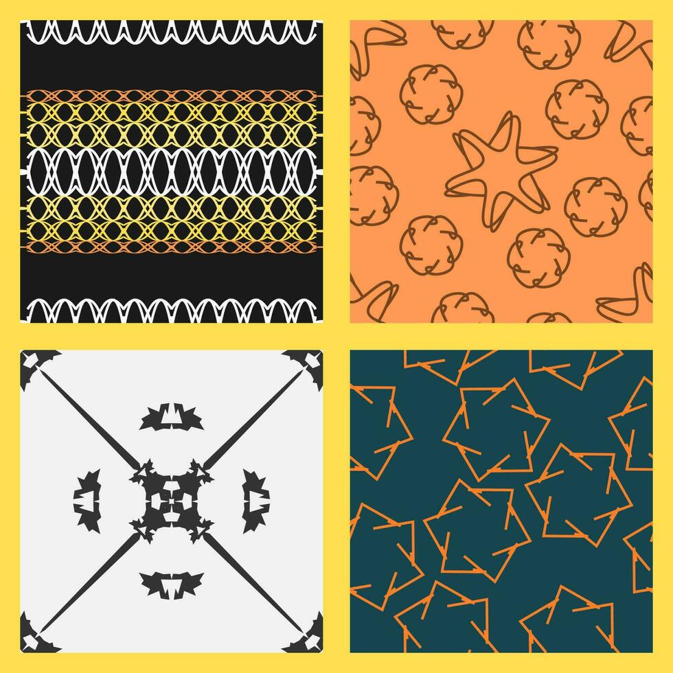 a collection of artistic and elegant seamless patterns. Perfect for home, office, invitation, fabric and other design projects vector