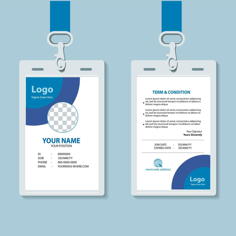 Modern Identity Employee Abstract professional, corporate office Id ...