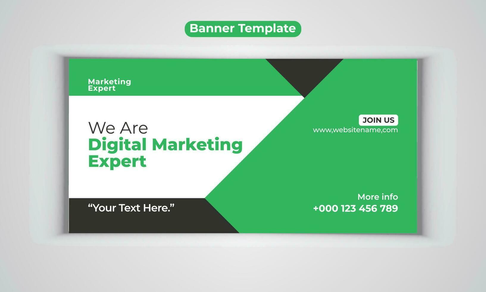 Digital marketing agency modern banner design vector template