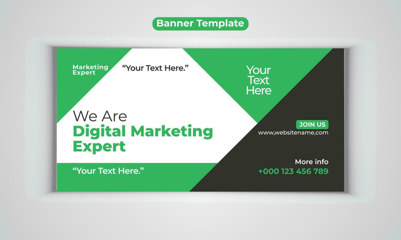 Digital marketing agency modern banner design vector template