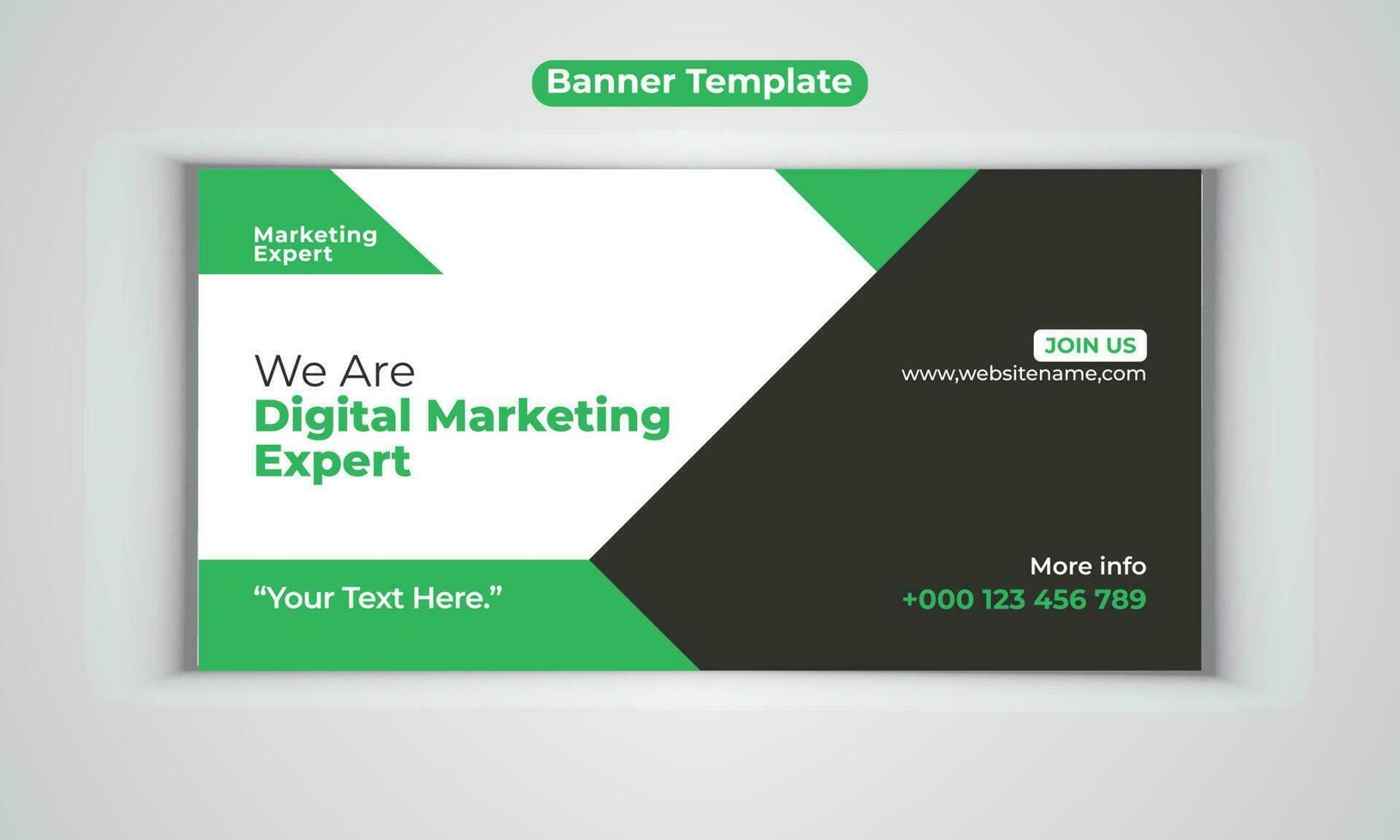 Digital marketing agency modern banner design vector template