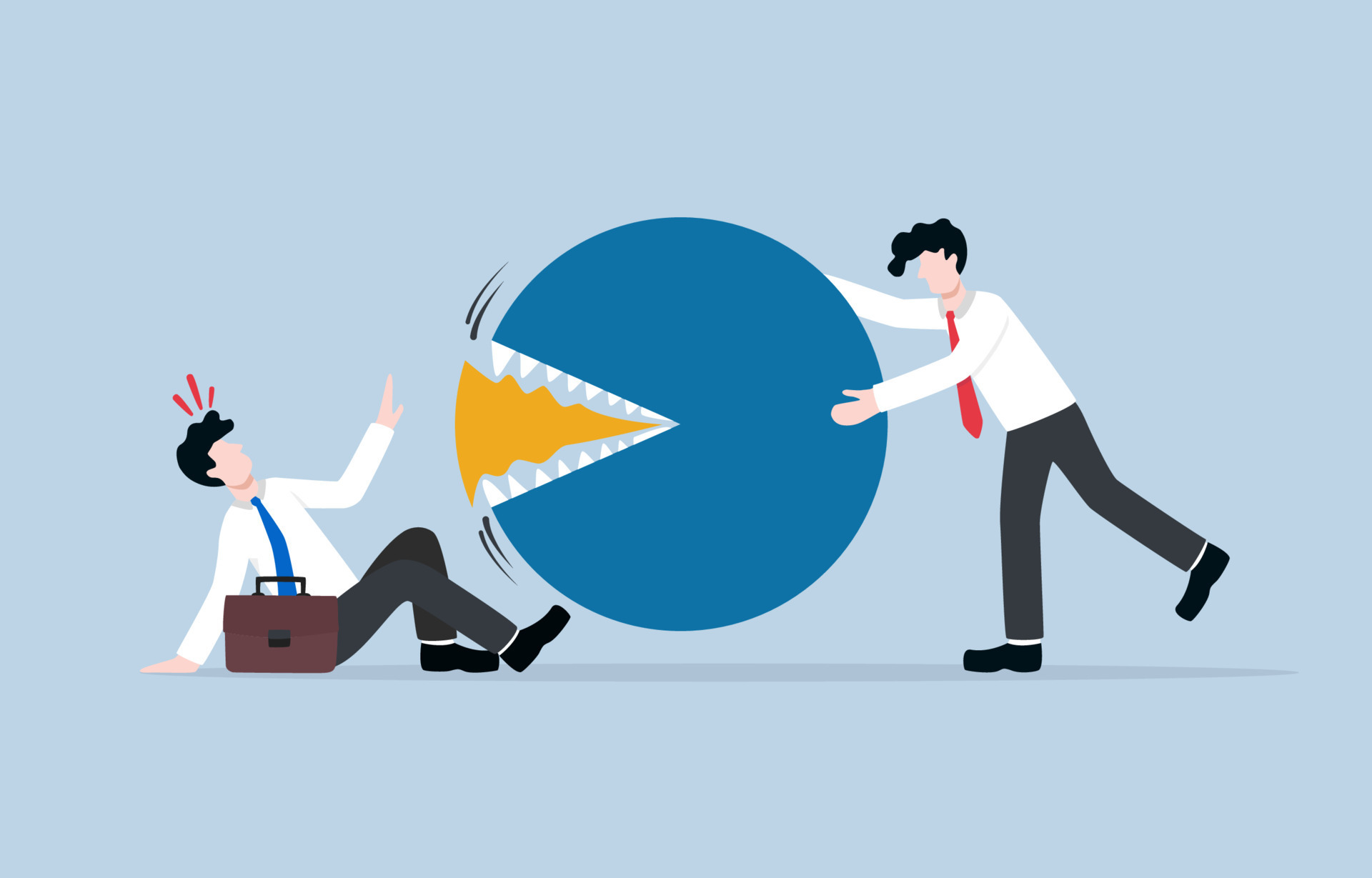 Market domination, beating competitor by conquering market share 