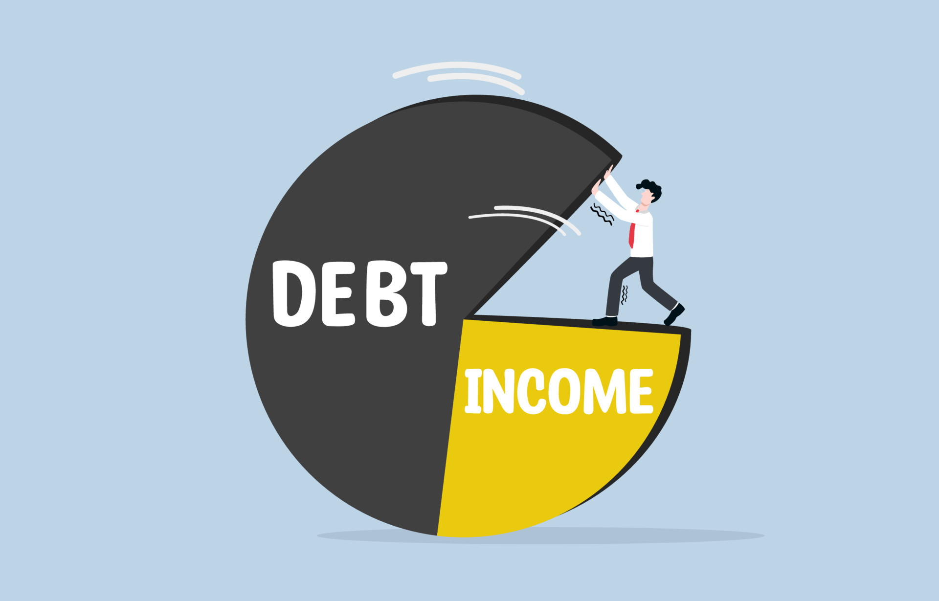 Struggle to manage debt, financial burden, protection against insolvency, overwhelming debt