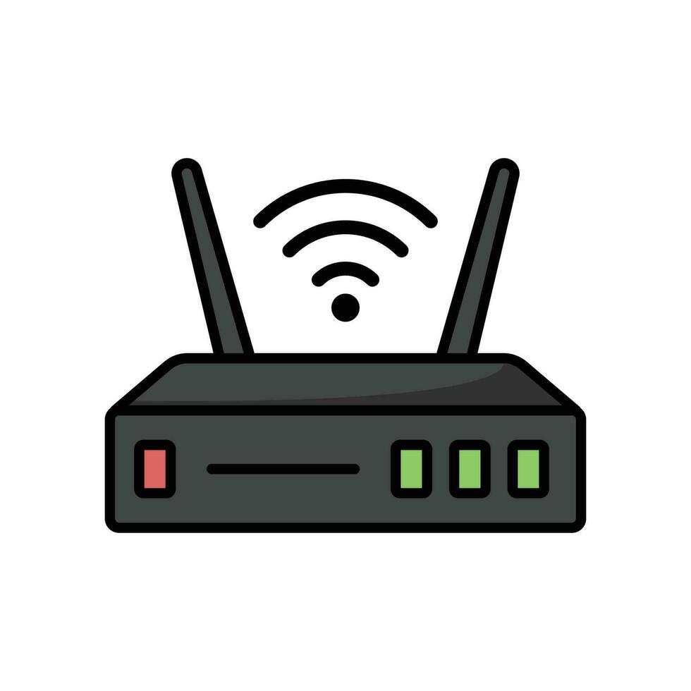 Wifi enrutador icono vector diseño modelo sencillo y moderno