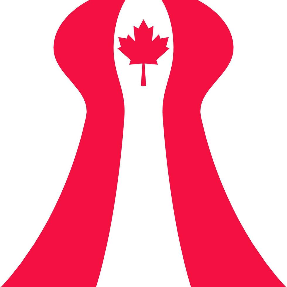 Canada wave flag symbol. vector